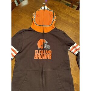 CLEVELAND BROWNS NFL Apparel zip up hoodie sweatshirt Youth L 14/16